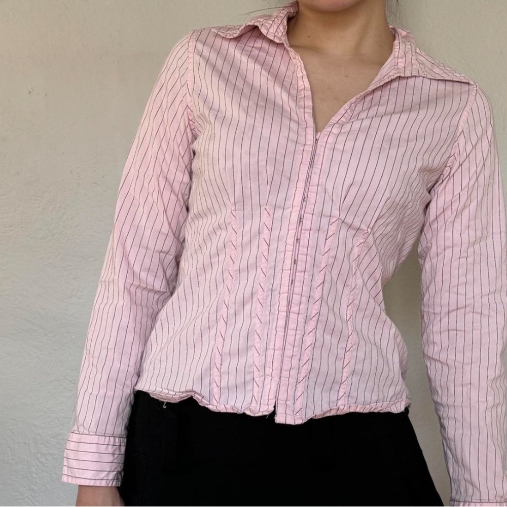 Y2K Striped Blouse